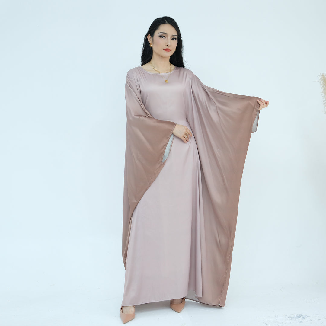 Get trendy with Raya Ombre Butterfly Abaya - Brown - Dresses available at Voilee NY. Grab yours for $64.99 today!