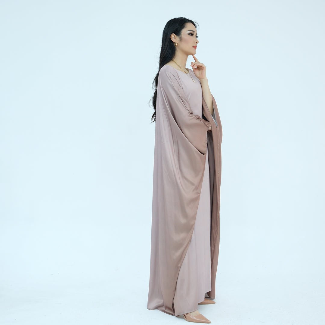 Get trendy with Raya Ombre Butterfly Abaya - Brown - Dresses available at Voilee NY. Grab yours for $64.99 today!