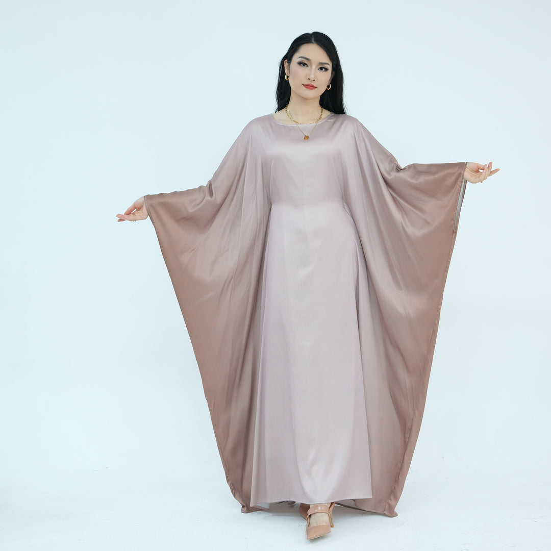 Get trendy with Raya Ombre Butterfly Abaya - Brown - Dresses available at Voilee NY. Grab yours for $64.99 today!