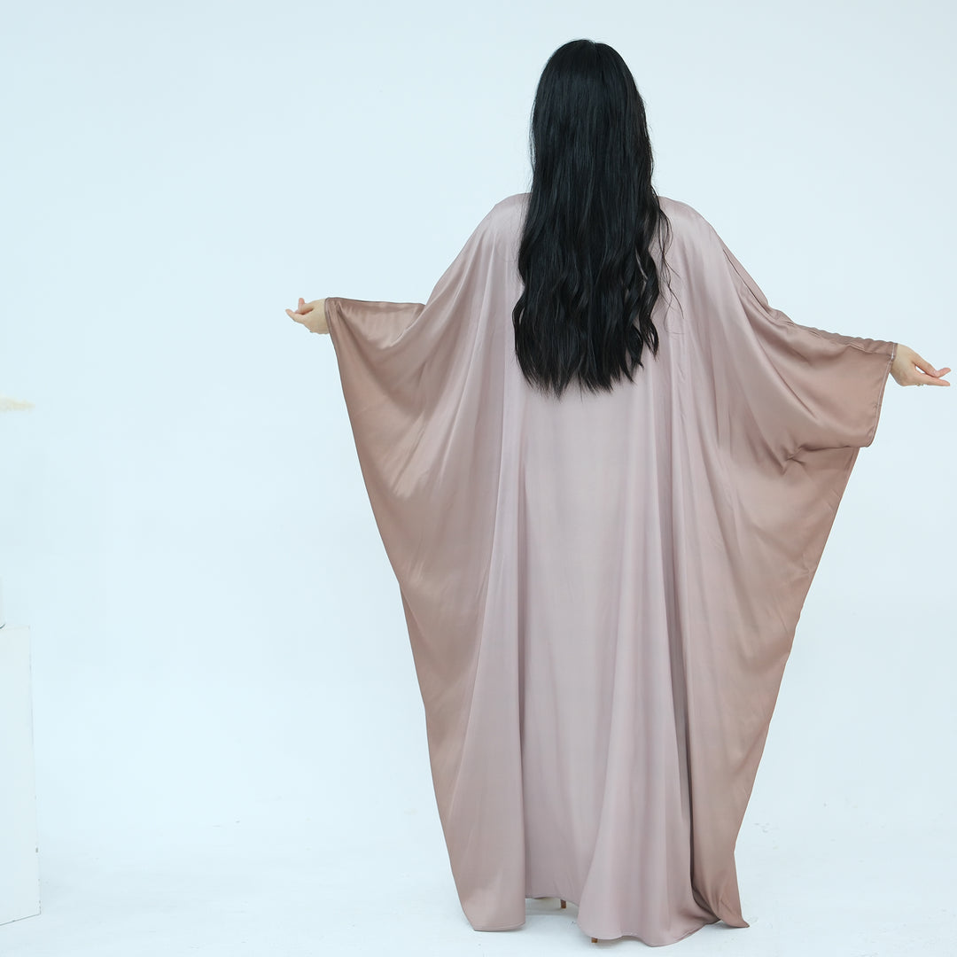 Get trendy with Raya Ombre Butterfly Abaya - Brown - Dresses available at Voilee NY. Grab yours for $64.99 today!