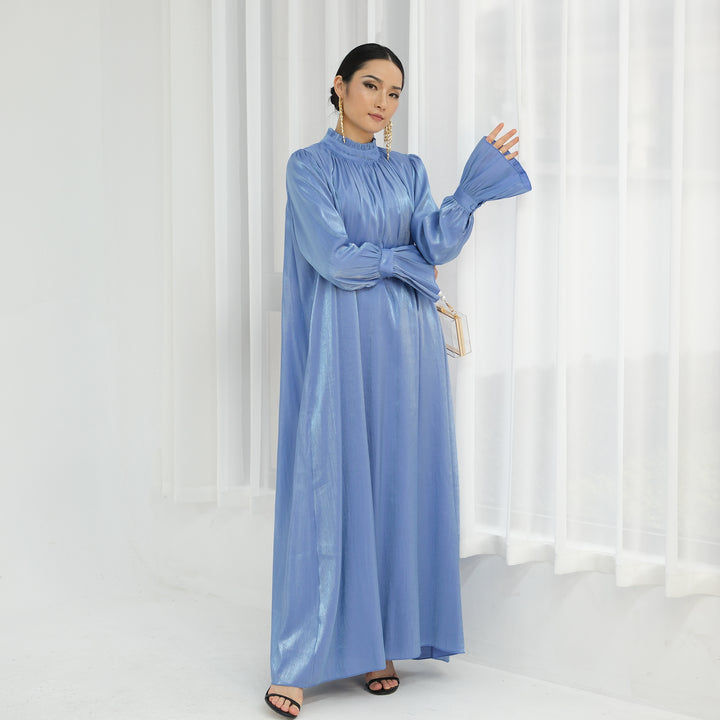 Get trendy with Samira Shimmer Dress - Blue - Dresses available at Voilee NY. Grab yours for $69.90 today!