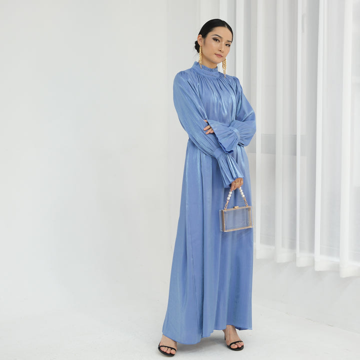 Get trendy with Samira Shimmer Dress - Blue - Dresses available at Voilee NY. Grab yours for $69.90 today!