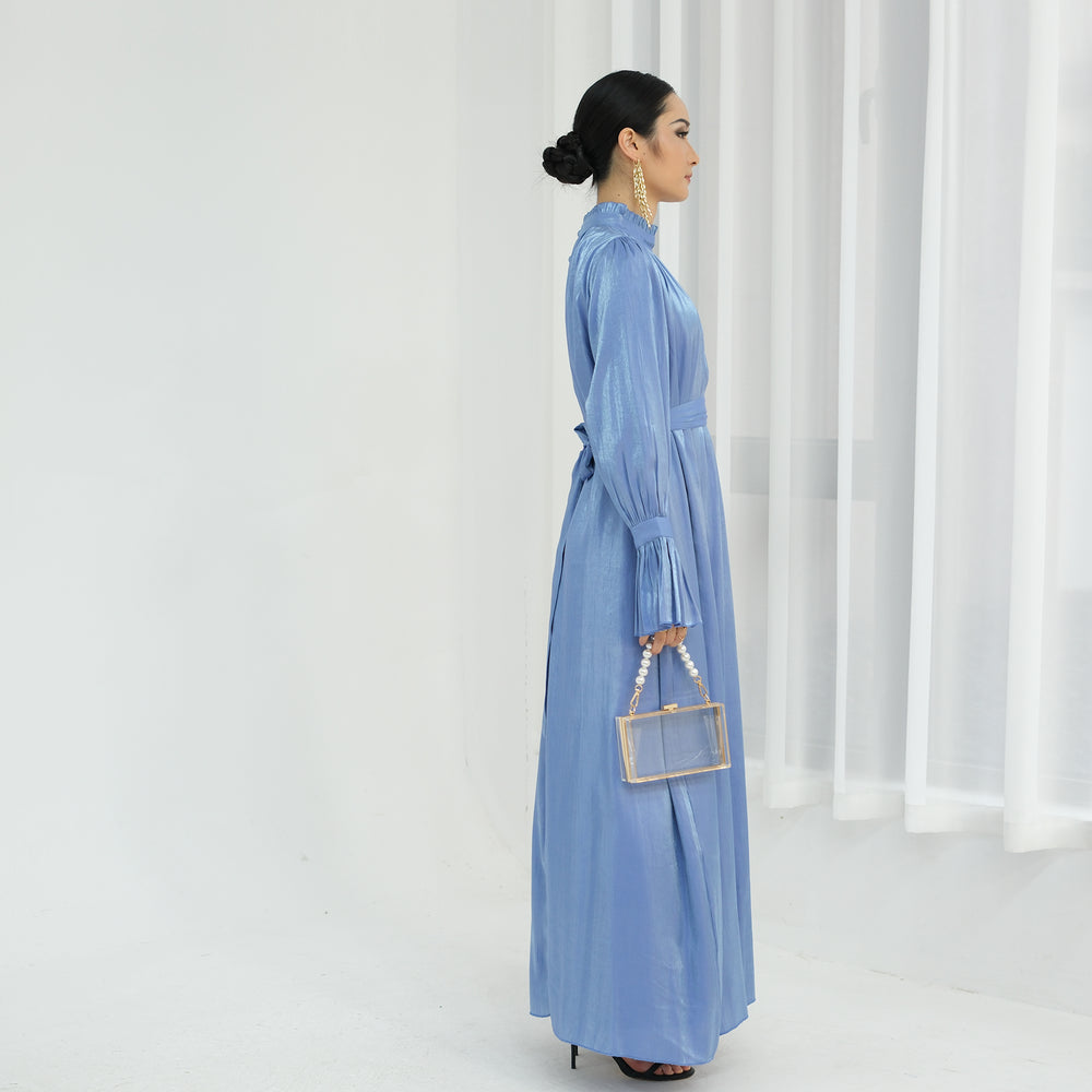 Get trendy with Samira Shimmer Dress - Blue - Dresses available at Voilee NY. Grab yours for $69.90 today!