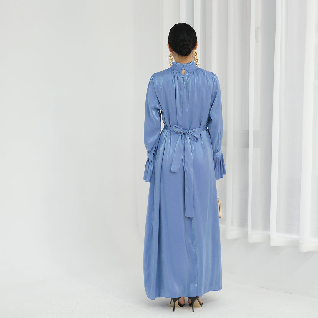 Get trendy with Samira Shimmer Dress - Blue - Dresses available at Voilee NY. Grab yours for $69.90 today!