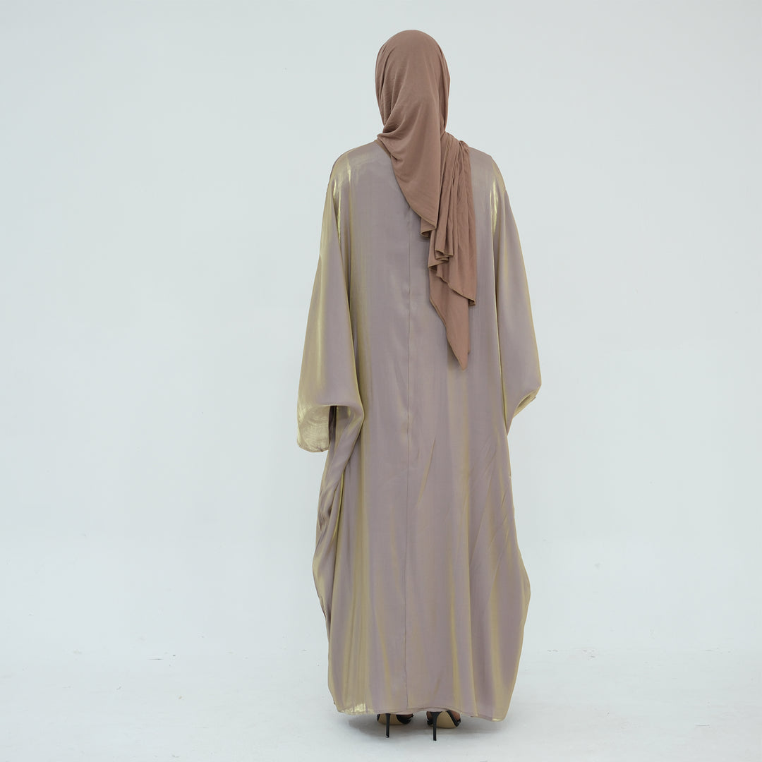 Tasnim Batwing Shimmer Abaya Set - Light Purple