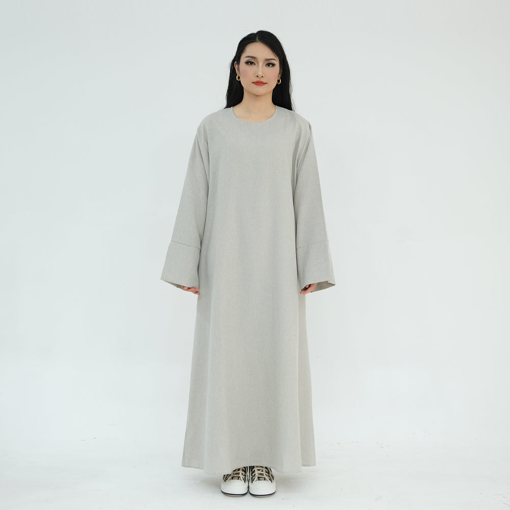 Get trendy with Heather Everyday Abaya - Sand - Dresses available at Voilee NY. Grab yours for $49.90 today!