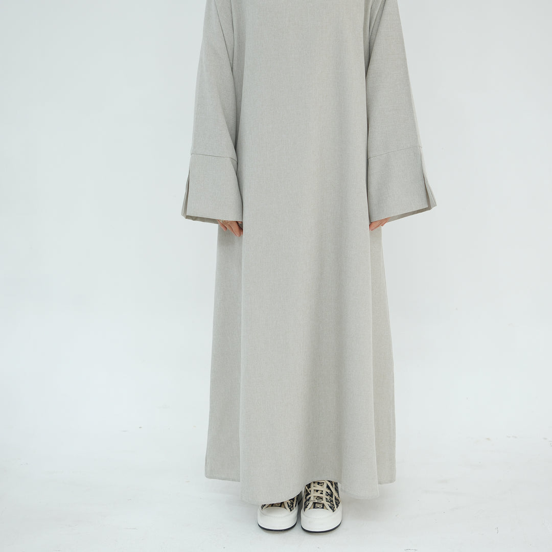 Get trendy with Heather Everyday Abaya - Sand - Dresses available at Voilee NY. Grab yours for $49.90 today!