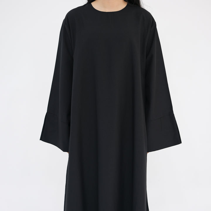 Get trendy with Heather Everyday Abaya - Black - Dresses available at Voilee NY. Grab yours for $49.90 today!