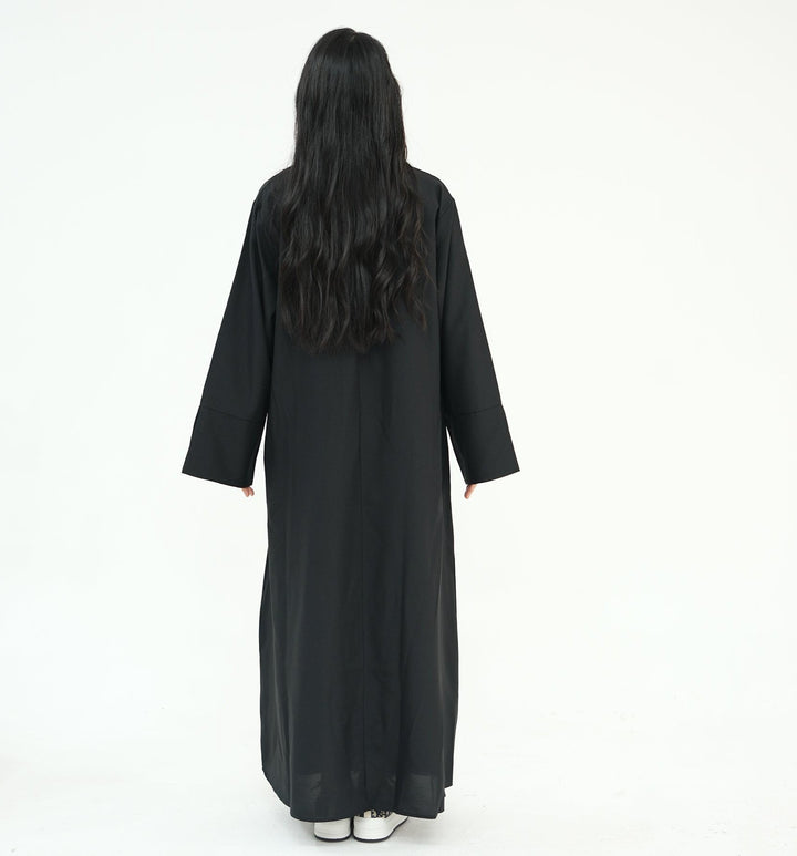 Get trendy with Heather Everyday Abaya - Black - Dresses available at Voilee NY. Grab yours for $49.90 today!