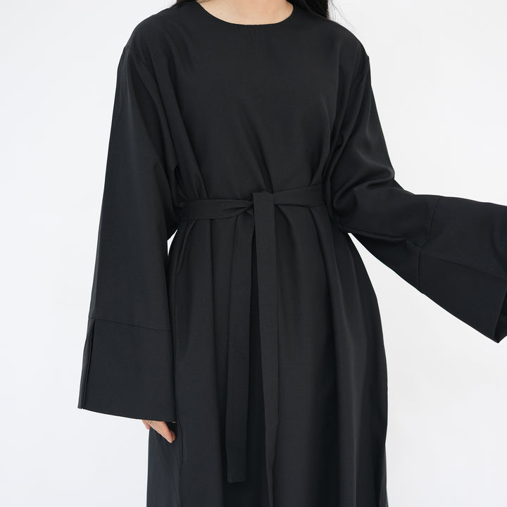 Get trendy with Heather Everyday Abaya - Black - Dresses available at Voilee NY. Grab yours for $49.90 today!