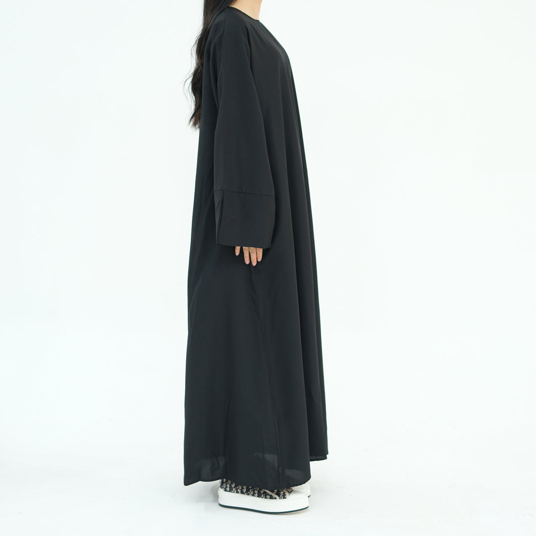 Get trendy with Heather Everyday Abaya - Black - Dresses available at Voilee NY. Grab yours for $49.90 today!