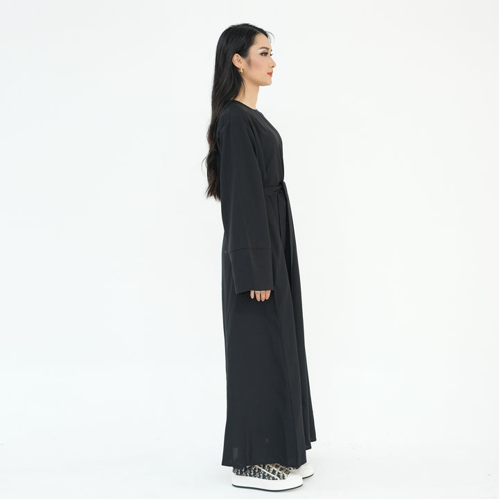 Get trendy with Heather Everyday Abaya - Black - Dresses available at Voilee NY. Grab yours for $49.90 today!