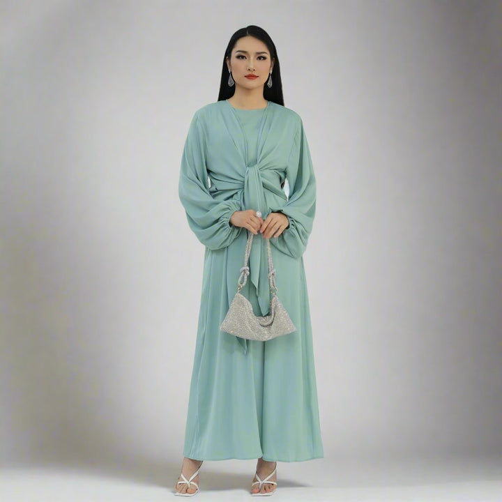 Get trendy with Grace Modest 3-piece Set - Mint -  available at Voilee NY. Grab yours for $59.90 today!