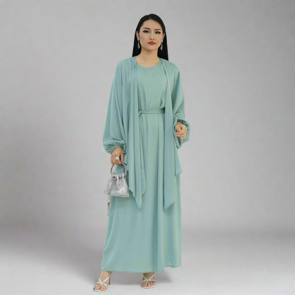 Get trendy with Grace Modest 3-piece Set - Mint -  available at Voilee NY. Grab yours for $59.90 today!