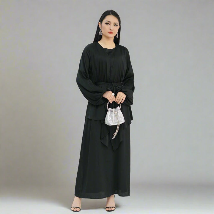 Get trendy with Grace Modest 3-piece Set - Black -  available at Voilee NY. Grab yours for $59.90 today!