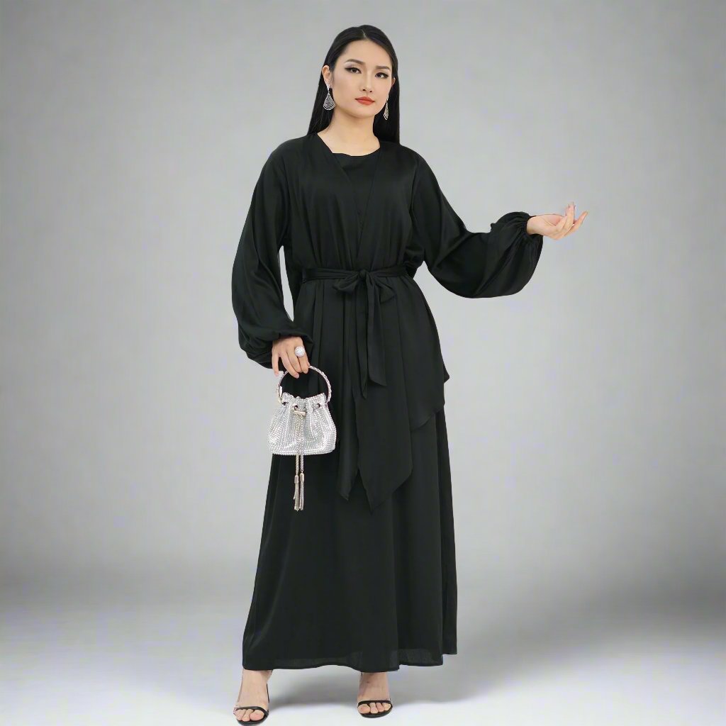 Get trendy with Grace Modest 3-piece Set - Black -  available at Voilee NY. Grab yours for $59.90 today!