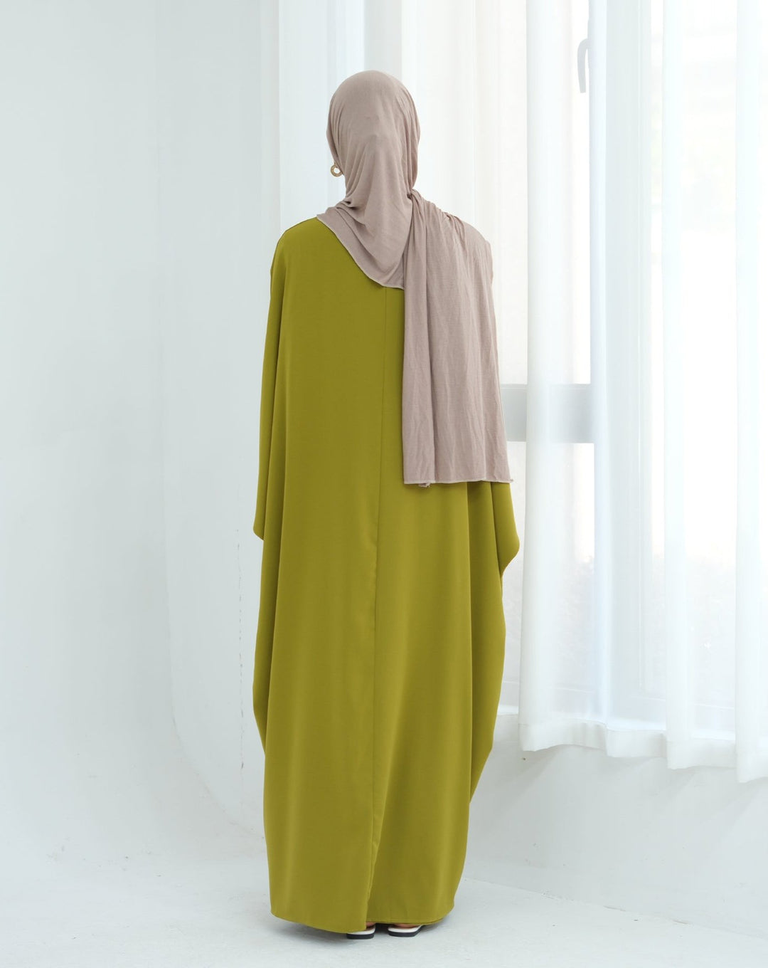 Get trendy with Izzy 2 in 1 Abaya Combo - Olive -  available at Voilee NY. Grab yours for $69.90 today!