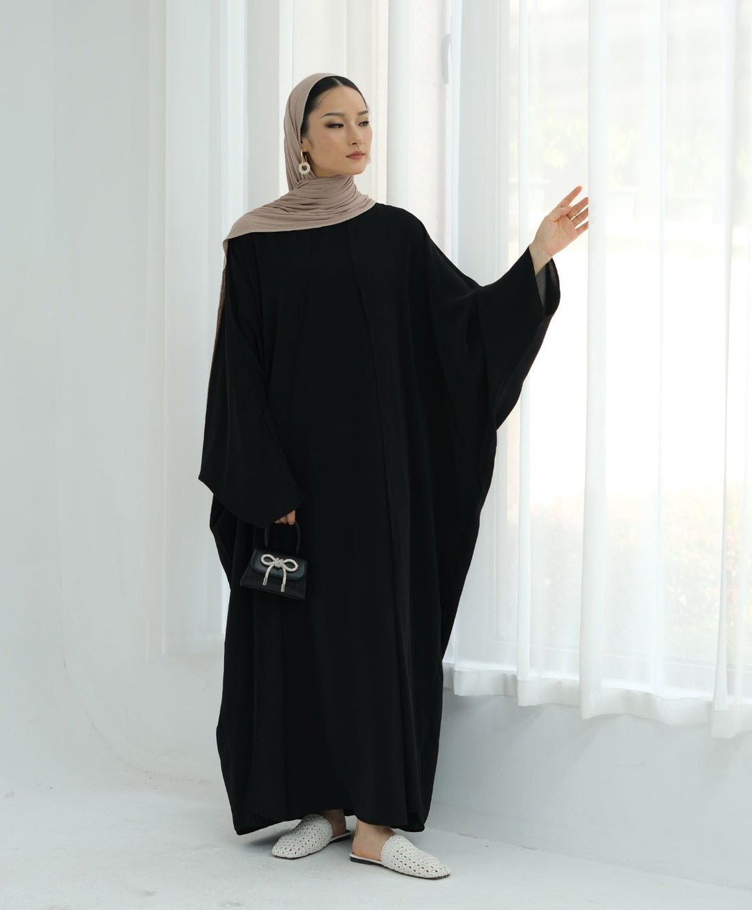 Get trendy with Izzy 2 in 1 Abaya Combo - Black -  available at Voilee NY. Grab yours for $69.90 today!