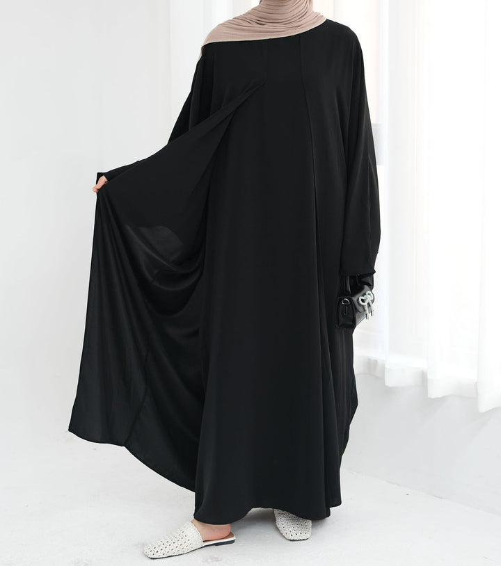 Get trendy with Izzy 2 in 1 Abaya Combo - Black -  available at Voilee NY. Grab yours for $69.90 today!