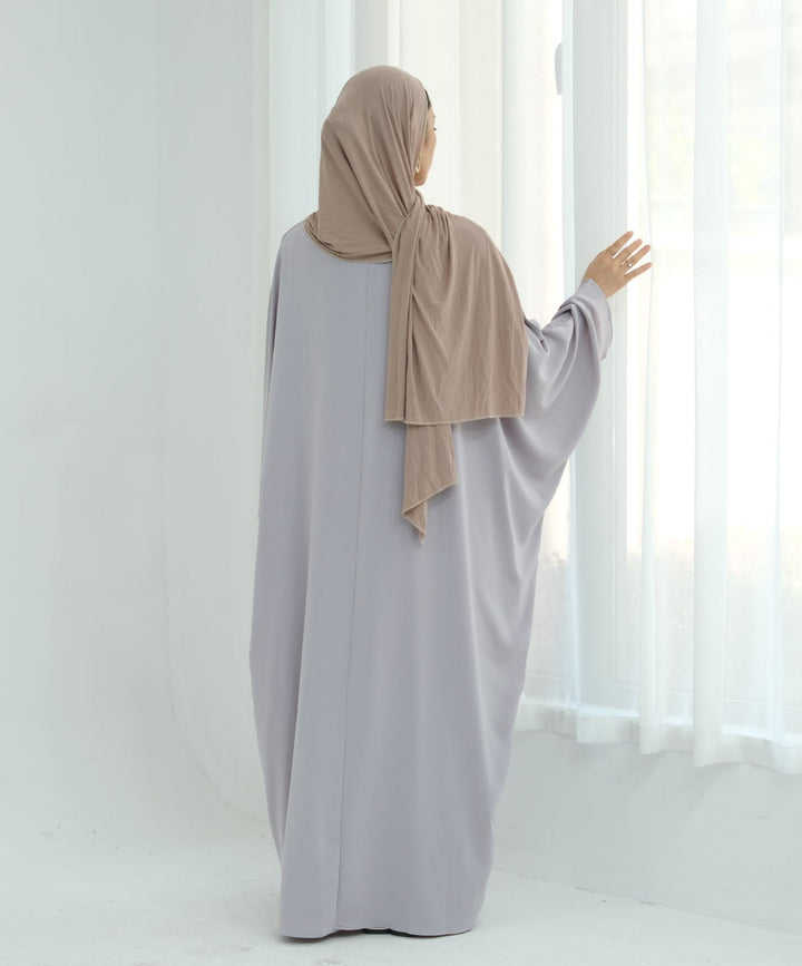 Get trendy with Izzy 2 in 1 Abaya Combo - Gray -  available at Voilee NY. Grab yours for $69.90 today!