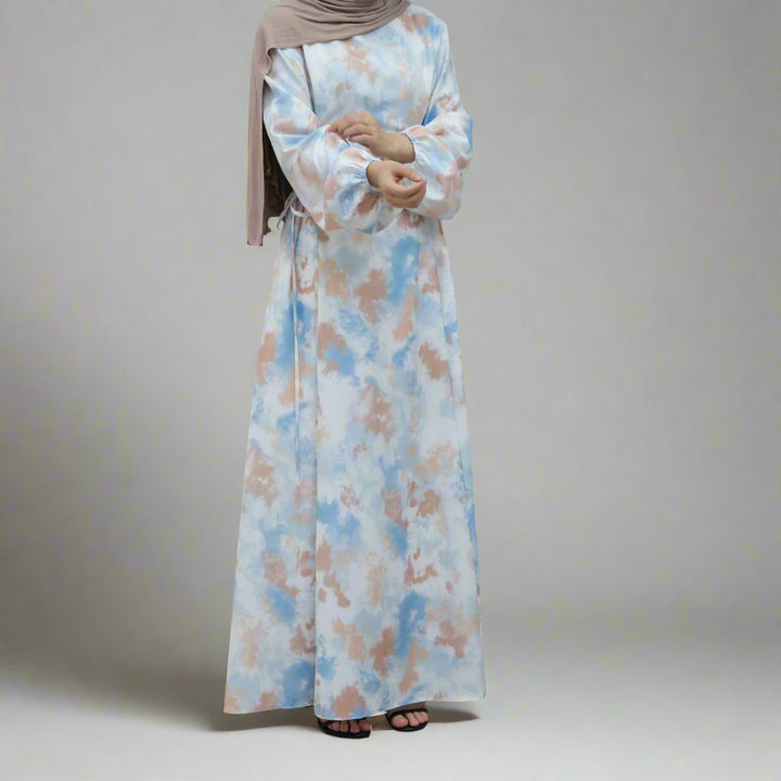 Sandra Printed Long Sleeve Maxi Dress