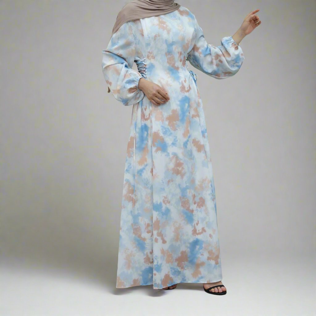 Sandra Printed Long Sleeve Maxi Dress