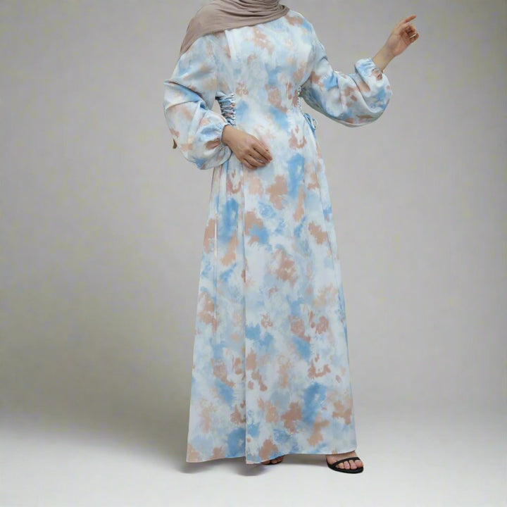 Sandra Printed Long Sleeve Maxi Dress