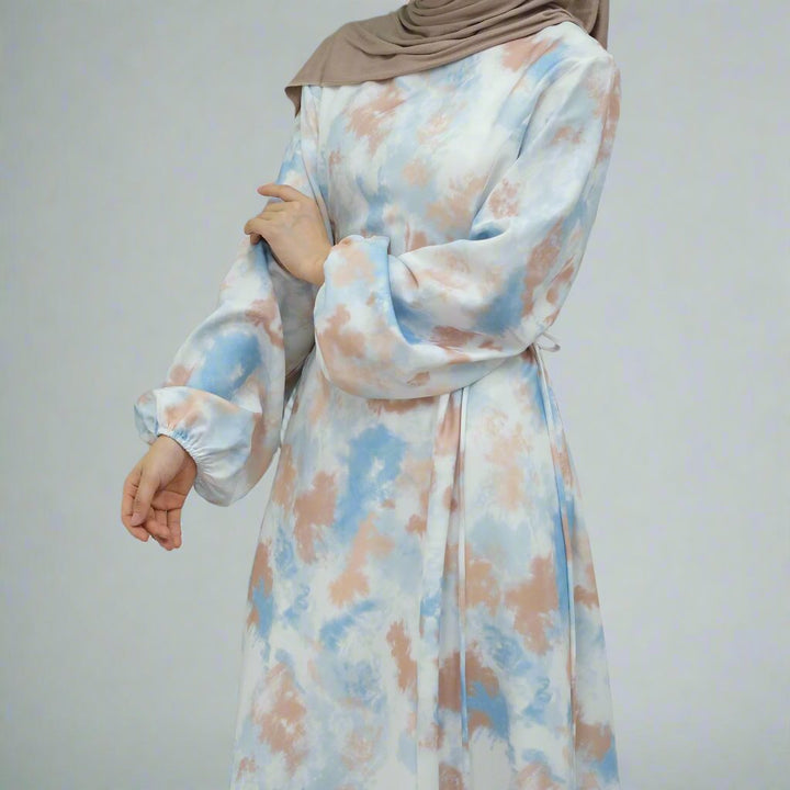 Sandra Printed Long Sleeve Maxi Dress