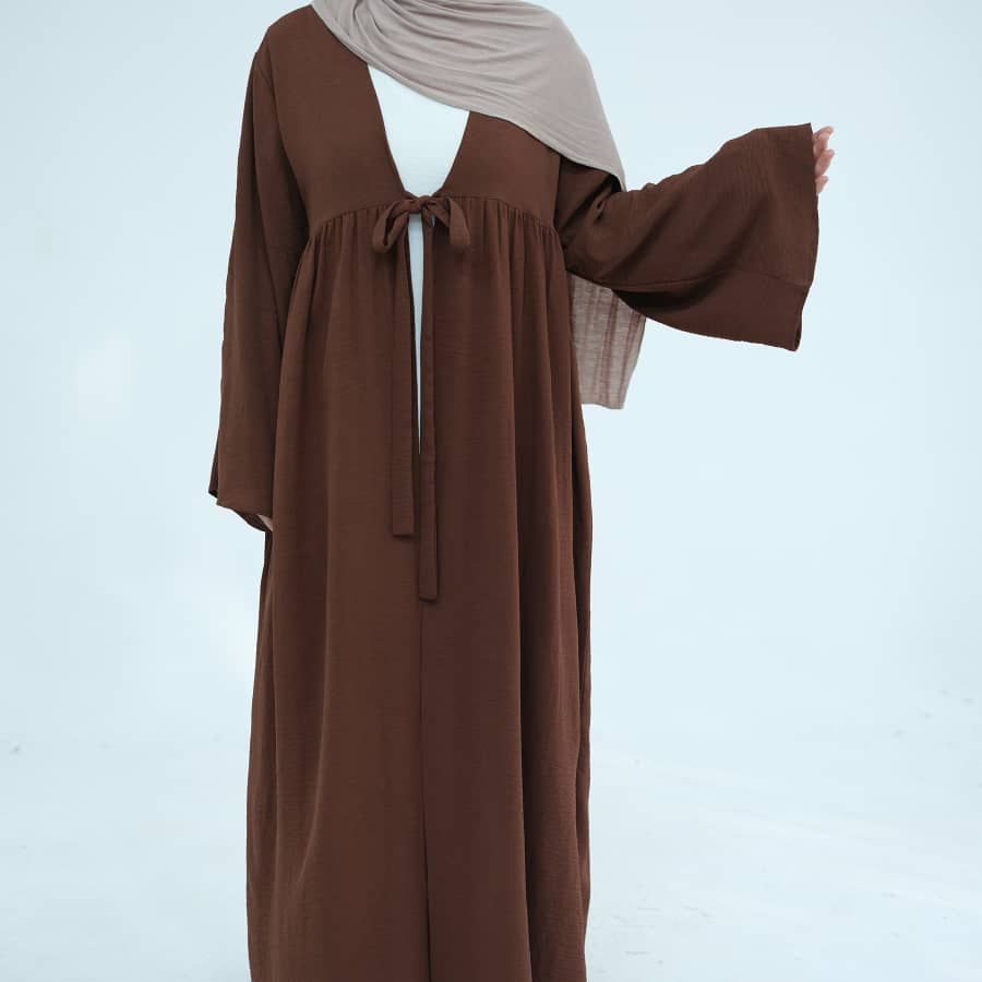 Get trendy with Polly Duster - Brown - Cardigan available at Voilee NY. Grab yours for $44.90 today!