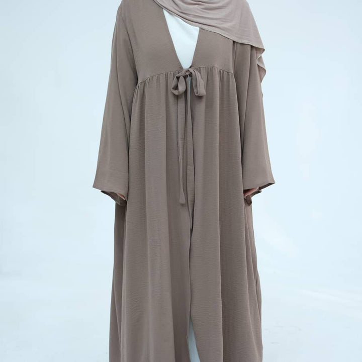 Get trendy with Polly Duster - Taupe - Cardigan available at Voilee NY. Grab yours for $44.90 today!