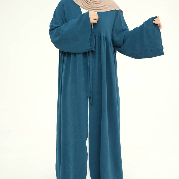 Get trendy with Polly Duster - Teal - Cardigan available at Voilee NY. Grab yours for $44.90 today!