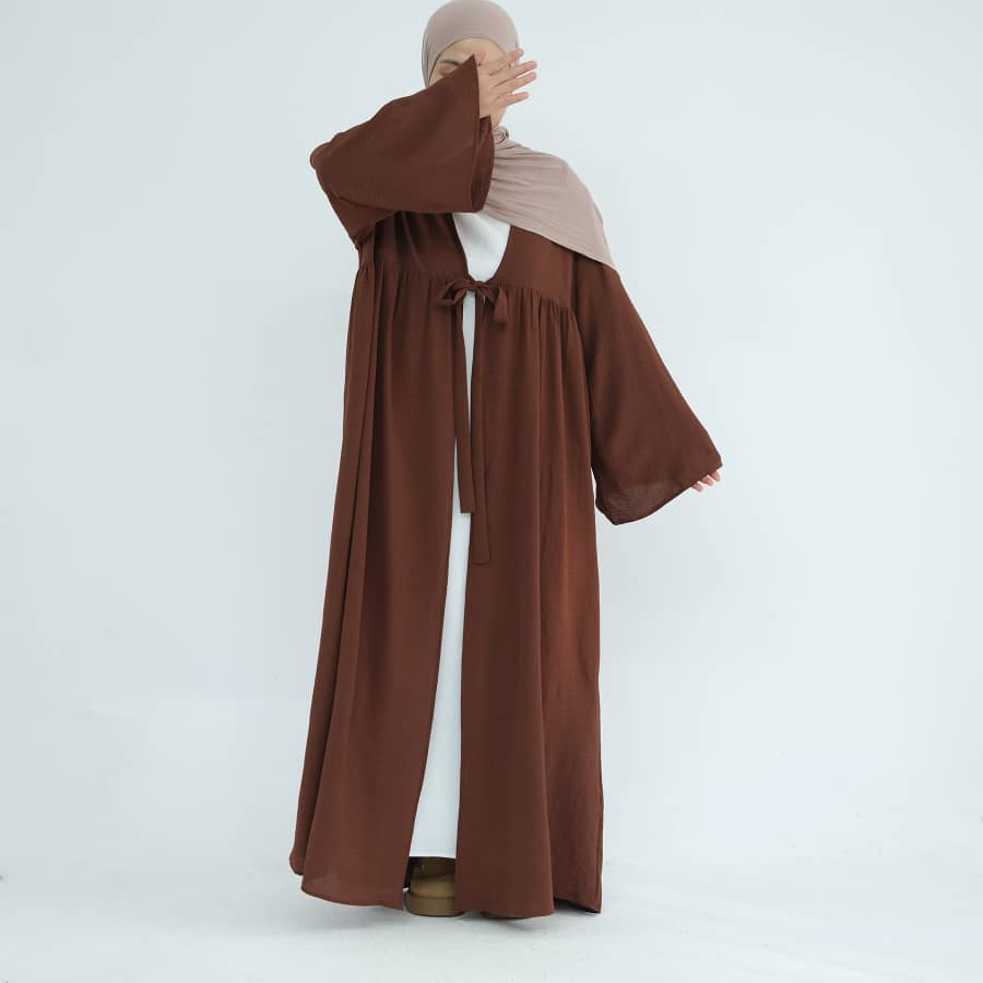 Get trendy with Polly Duster - Brown - Cardigan available at Voilee NY. Grab yours for $44.90 today!