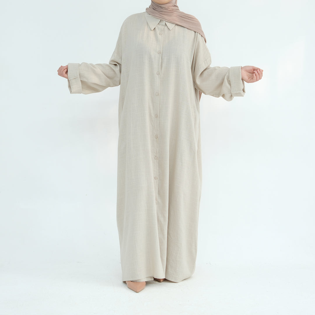 Get trendy with Zelda Modest Pants Set - Sand - Pants set available at Voilee NY. Grab yours for $79.90 today!