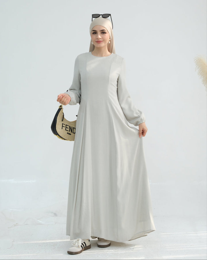 Get trendy with Isabella Maxi Dress - Dove Gray - Dresses available at Voilee NY. Grab yours for $59.90 today!