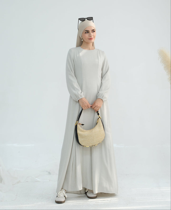 Get trendy with Isabella Maxi Dress - Dove Gray - Dresses available at Voilee NY. Grab yours for $59.90 today!