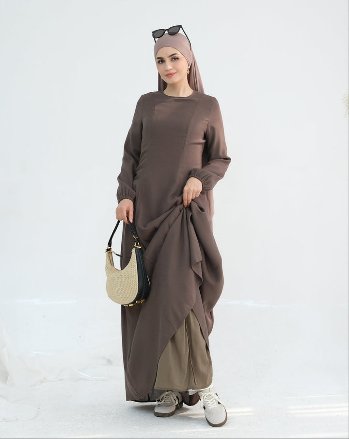 Get trendy with Isabella Maxi Dress - Brown - Dresses available at Voilee NY. Grab yours for $59.90 today!