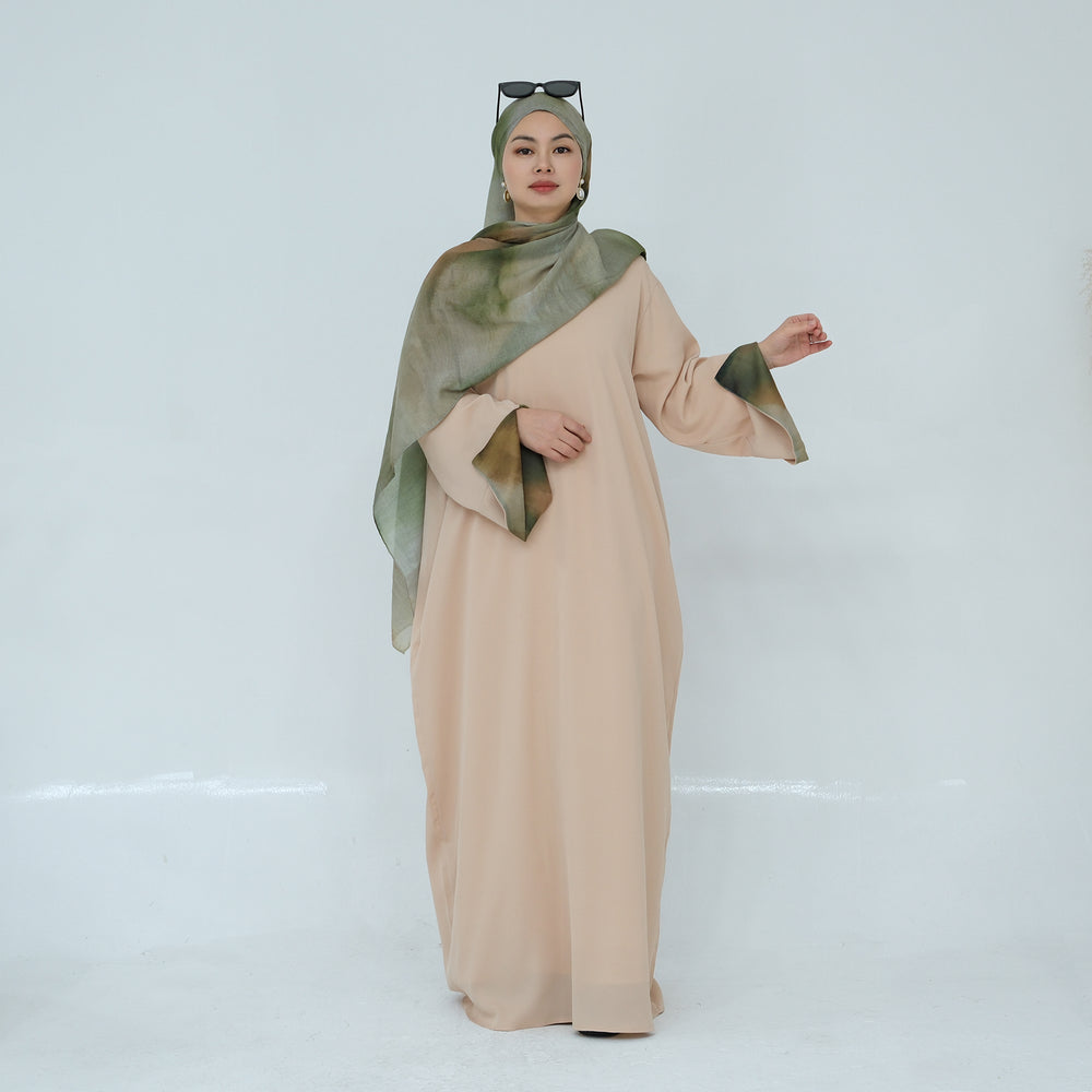 Get trendy with Chloe Abaya & Hijab Set - Beige - Dresses available at Voilee NY. Grab yours for $54.90 today!