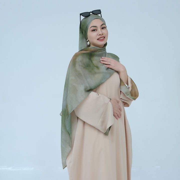 Get trendy with Chloe Abaya & Hijab Set - Beige - Dresses available at Voilee NY. Grab yours for $54.90 today!