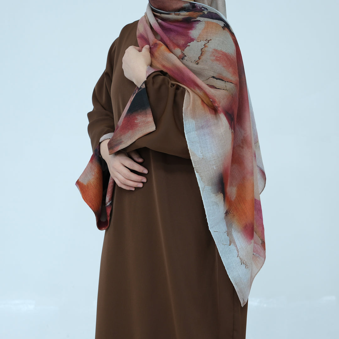 Get trendy with Chloe Abaya & Hijab Set - Brown - Dresses available at Voilee NY. Grab yours for $54.90 today!