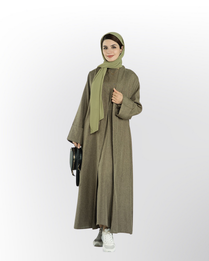 Get trendy with Elora Linen Set - Taupe - Dresses available at Voilee NY. Grab yours for $99.90 today!