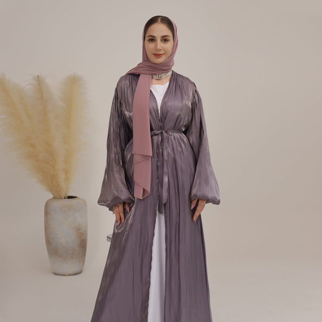 Get trendy with Meena Abaya Set - Pewter - Dresses available at Voilee NY. Grab yours for $89.90 today!