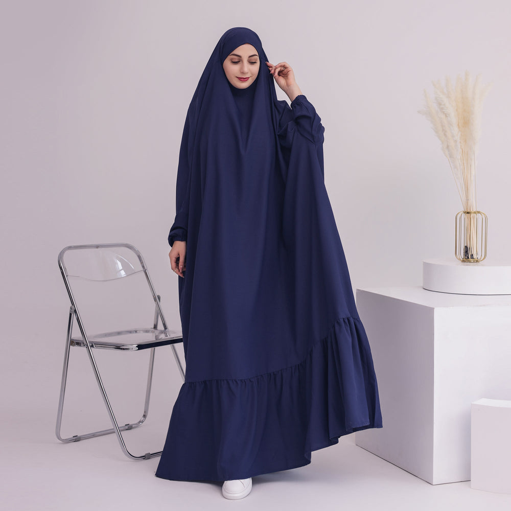 Get trendy with Anissa Jilbab - Navy - Dresses available at Voilee NY. Grab yours for $74.90 today!