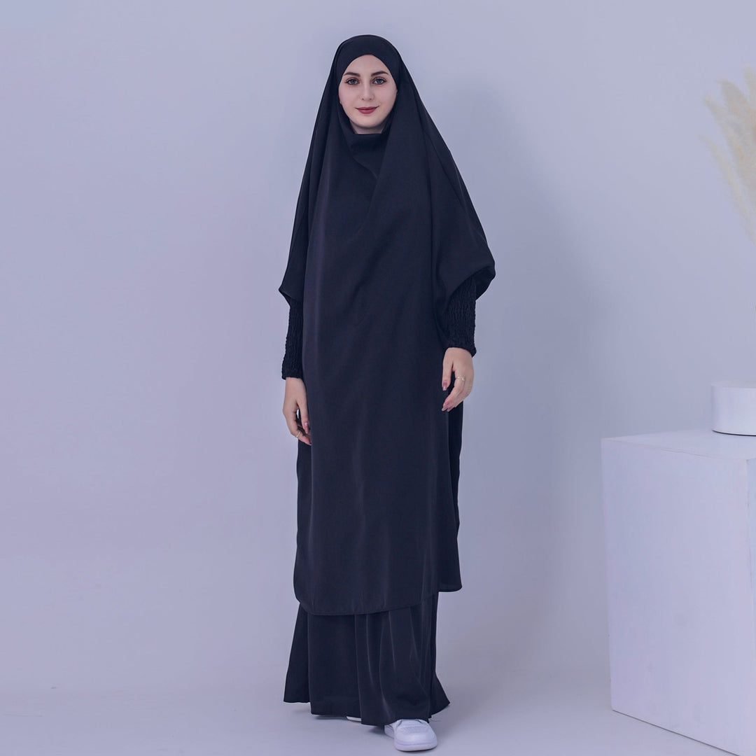 Get trendy with Haya Jilbab Set - Black - Skirts available at Voilee NY. Grab yours for $74.90 today!