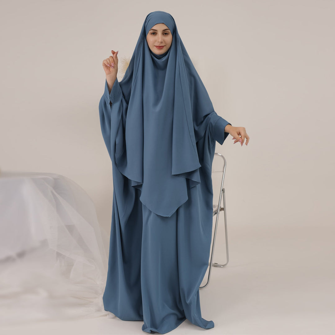 Amira Abaya Set - Teal Dresses from Voilee NY