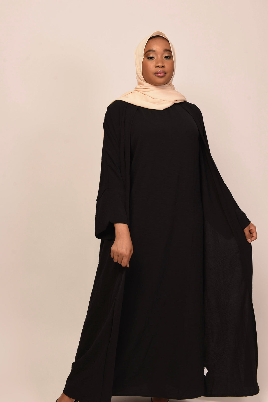 Get trendy with Lea 2-Piece Abaya Set - Black (As Is) -  available at Voilee NY. Grab yours for $54.90 today!