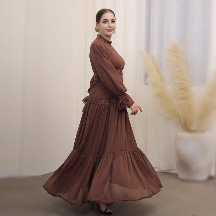 Get trendy with Dalila Maxi Dress - Brown - Dresses available at Voilee NY. Grab yours for $79.99 today!