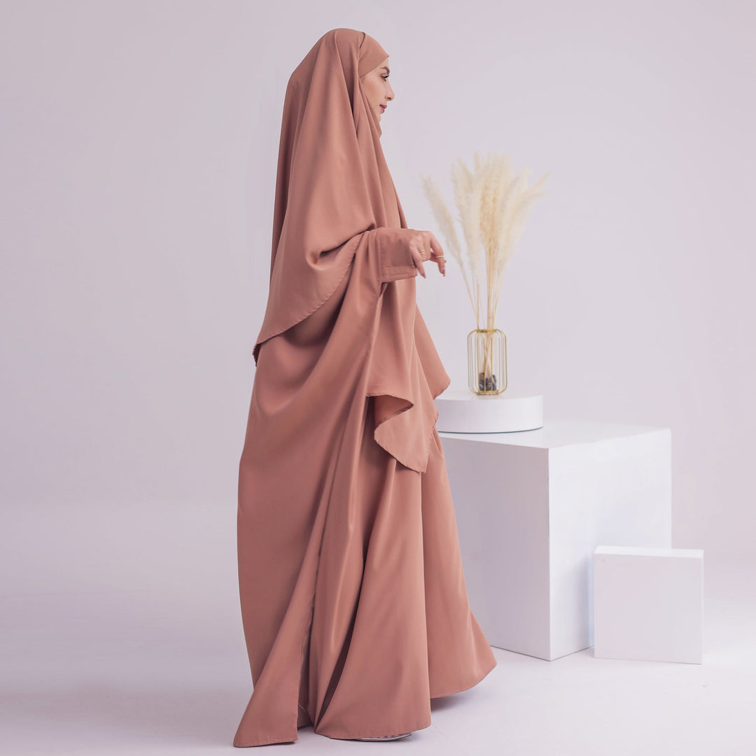 Get trendy with Amira Abaya Set - Khaki - Dresses available at Voilee NY. Grab yours for $74.90 today!