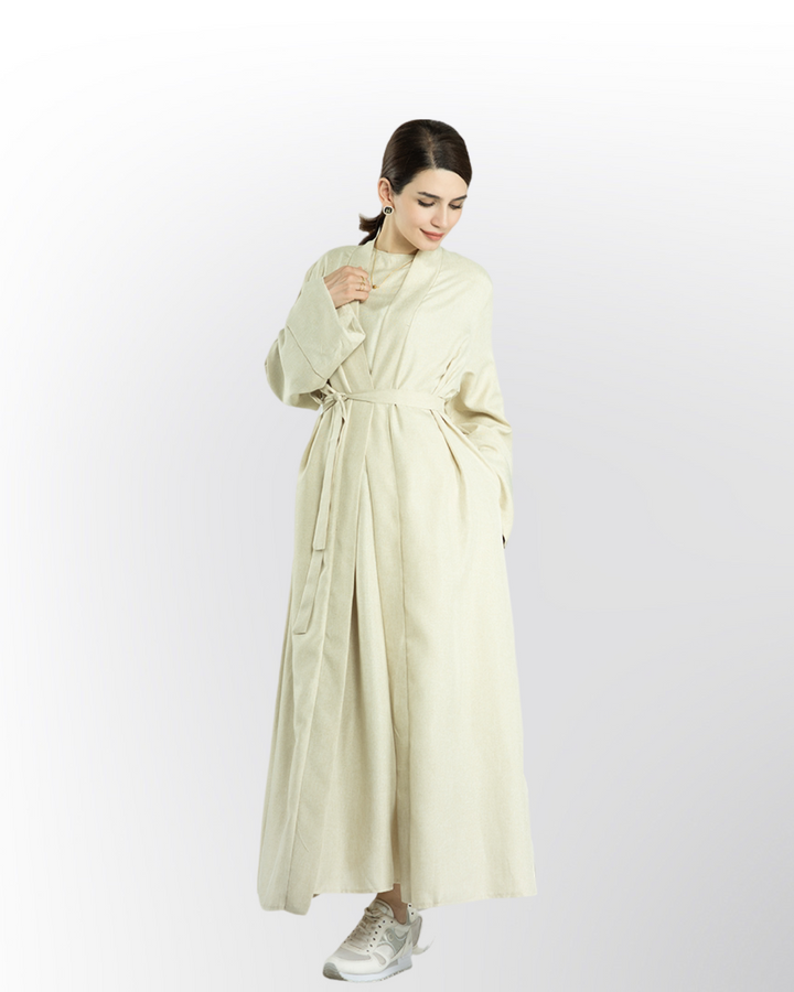 Get trendy with Elora Linen Set - Cream - Dresses available at Voilee NY. Grab yours for $99.90 today!