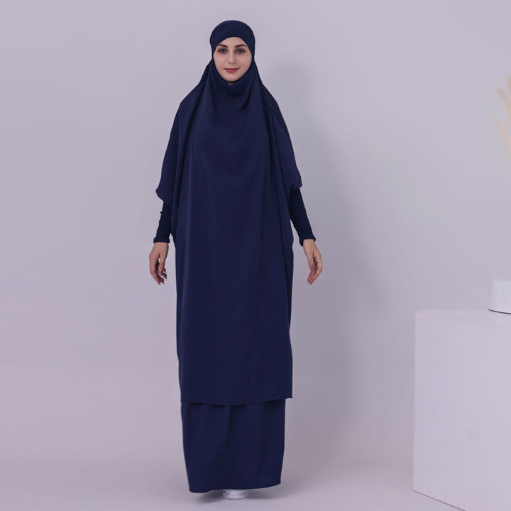 Get trendy with Haya Jilbab Set - Navy - Skirts available at Voilee NY. Grab yours for $74.90 today!