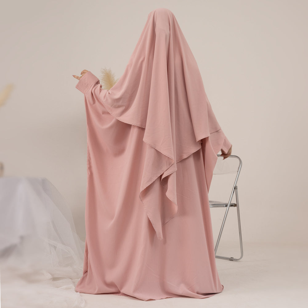 Amira Abaya Set - Pink Coral Dresses from Voilee NY